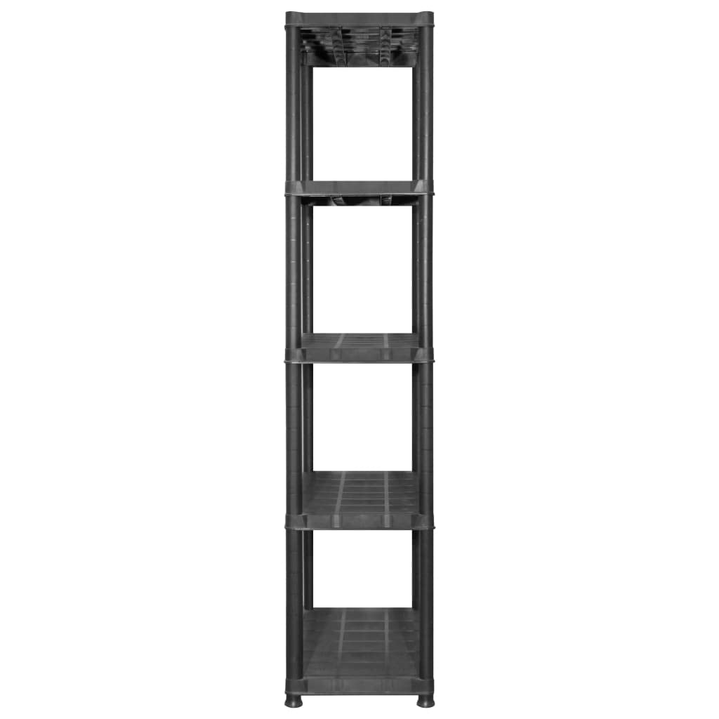 Étagère de Rangement à 5 Niveaux Noir 142x38x170 cm Plastique,Entreprise & Industrie,Stockage Industriel,Étagères industrielles,9.2 kg-3059852