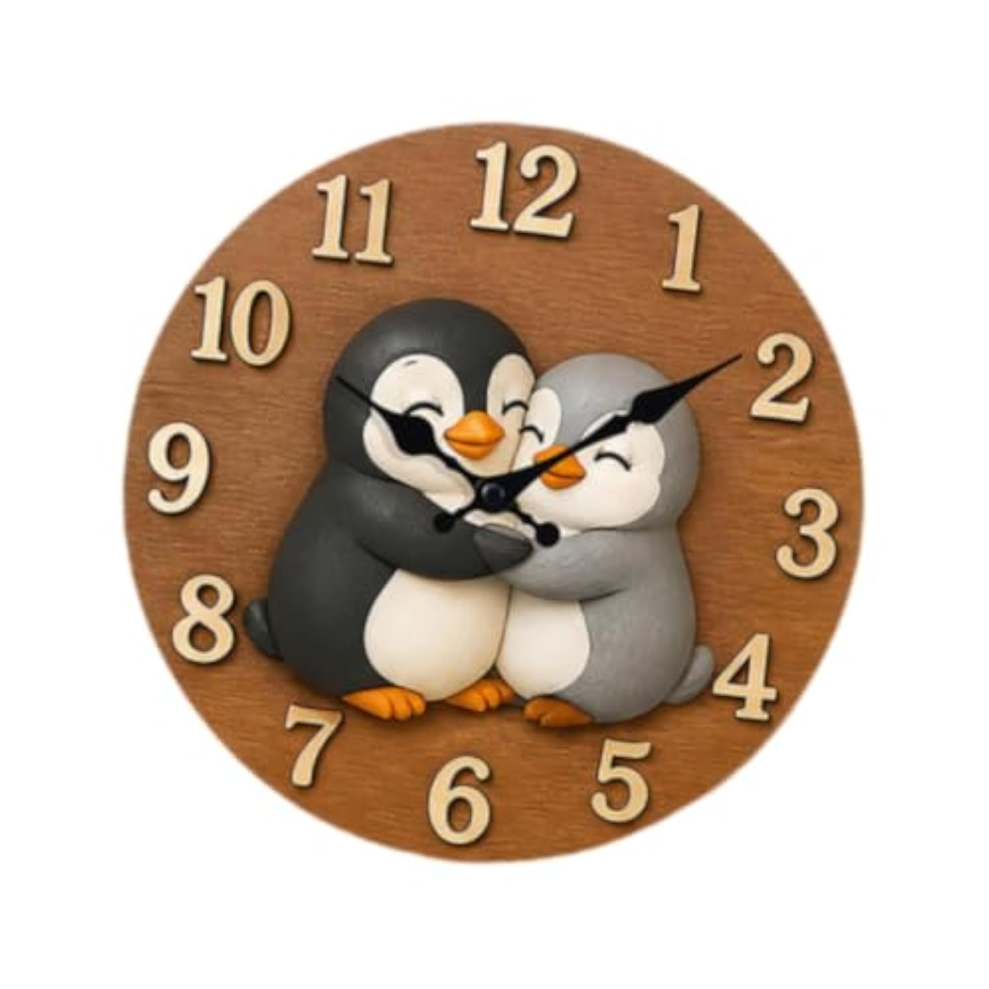 Animal Wall Clock, Adorable Penguin Design