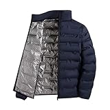 HHOZsafety Herren Winter Freizeit Warme Daunenjacke Outdoor Winddicht Unifarben Dicke DauneHerren Winter Freizeit Warme Daunenjacke Outdoor Winddicht Unifarben Dicke Daunenmäntel Stand