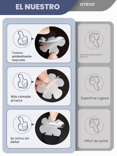 Miniatura 5 de Secopad Pegatinas Antideslizantes Para Bañera, Bandas De Seguridad Para Ducha, Apliques Adhesivos Con Raspador Premium Transparente