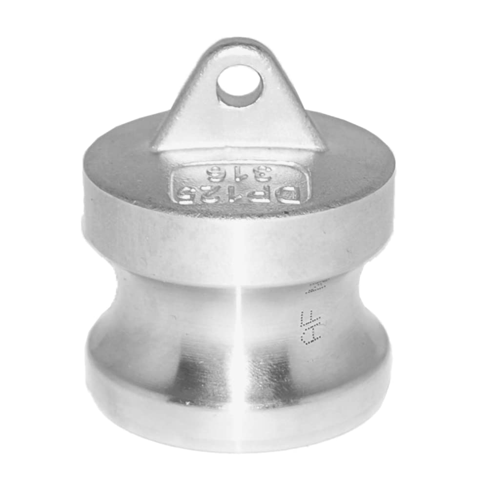 Raccord à came et rainure en acier inoxydable 316 robuste avec bouchon DP de 10,2 cm