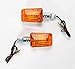 K&S Technologies DOT Approved Halogen Mini-Stalk Turn Signals - Chrome w/Amber Lens, Finish: Chrome 25-7502