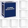 Yexiya 6 Pack Clear Plastic Display Case, 8.2 x 6.7 x 5.7 Inches, Shatterproof Alternative to Glass Box, Multipurpose Display Stand for Collectibles, Action Figures, Home Collectibles Dolls Storage