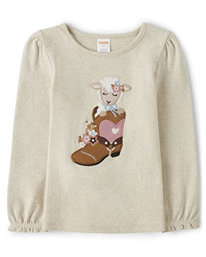 Image of Gymboree Girls' and Toddler Fall and Holiday Embroidered Graphic Long Sleeve T-Shirts