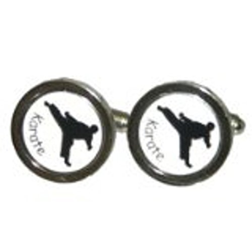 Mancuernillas para hombre tema Karate unisex