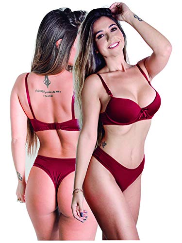 Kit 10 Conjuntos Lingerie Sutiã C/bojo E Calcinha Revenda Multicor (G)