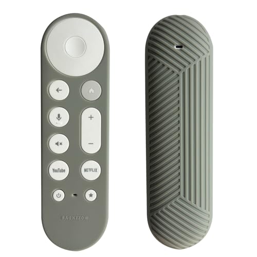 BAOKZZOM Silicone Case Cover for Google TV Streamer (4K) Voice Remote 2024 - Protective (Anti-Slip) Shockproof Lightweight Remote Cover (Hazel)