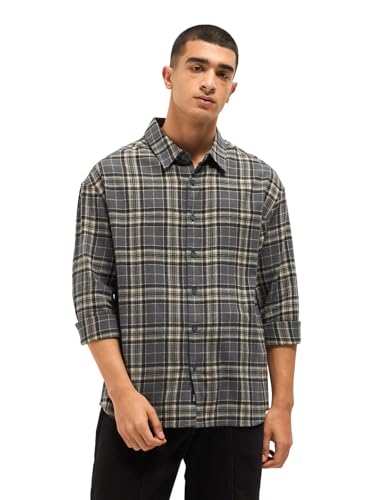 Image of THE BEAR HOUSE Men's Pure Cotton Relaxed Fit Shacket