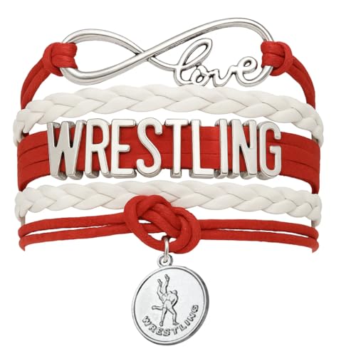 Image of Sportybella Wrestling Charm Infinity Bracelet- Wrestling Jewelry - Sports Personalized Gifts for Wrestlers,Teams, Moms and Coaches