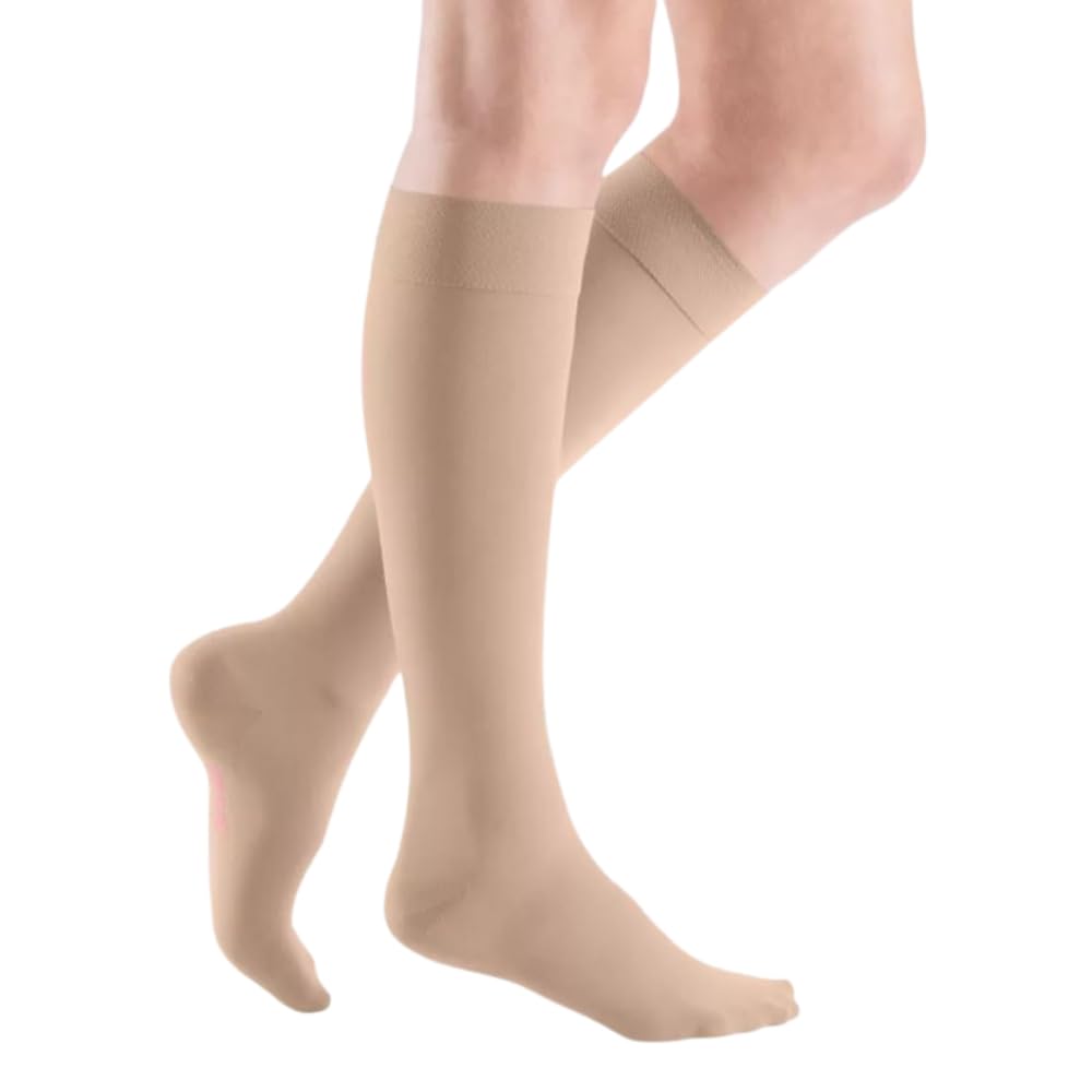 medi mediven elegance - Medias de compresión para mujer hasta la rodilla | CCL2 | sin cinta adhesiva | normal