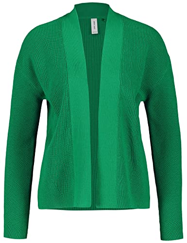 Gerry Weber Damen Offene Strickjacke Langarm, überschnittene Schultern unifarben Vibrant Green 36