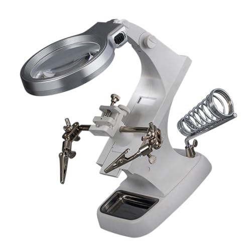 Lampe loupe LED de bureau 3x 4.5x orientable pour électronique