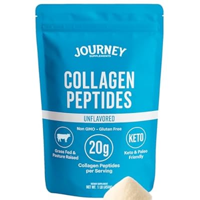 Collagen Peptides Powder, Unflavored, 1 lb &ndash; Supports Hair, Skin, Nail, Bone & Joint Health &ndash; Hydrolyzed, Grass-Fed, Gluten-Free, Keto-Friendly, Zero Sugar Protein Supplement