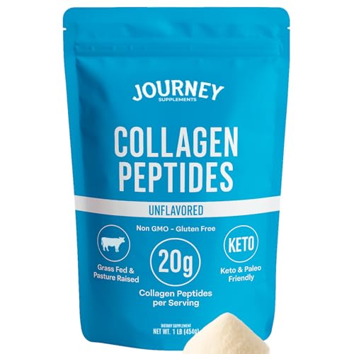 Collagen Peptides Powder, Unflavored, 1 lb – Supports Hair, Skin,...