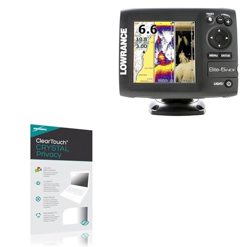 BoxWave Screen Protector Compatible with Lowrance Elite-5 HDI - ClearTouch Crystal Privacy (2-Pack), Privacy Screen Protector Flexible Film Clear