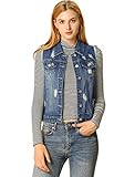 jeansweste damen schwarz Geeignet für Alltag, Freizeit, Schule, Shopping, Treffen usw
