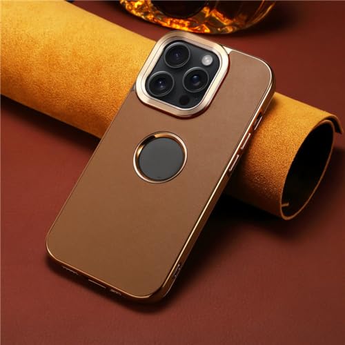 Coque arrière cuir iPhone 15 Plus antichoc évite les casses