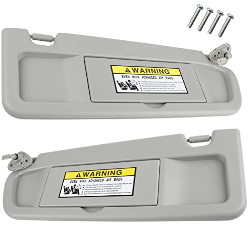 Nakuuly Left Driver and Right Passenger Side Sun Visor Gray Compatible with Honda Civic 2006 2007 2008 2009 2010 2011 Replaces # 83280-SNA-A01ZC 83230-SNA-A01ZC