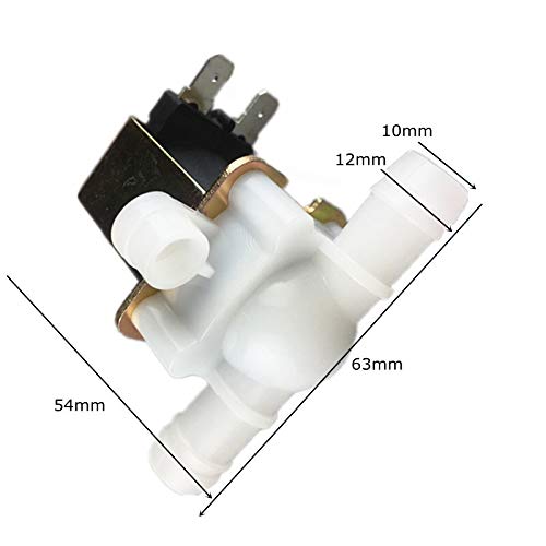 1pc Nouvelle vanne d'eau de l'électrovanne 10 mm 12V 220V vanne d'eau en Plastique (Taille : 12V)
