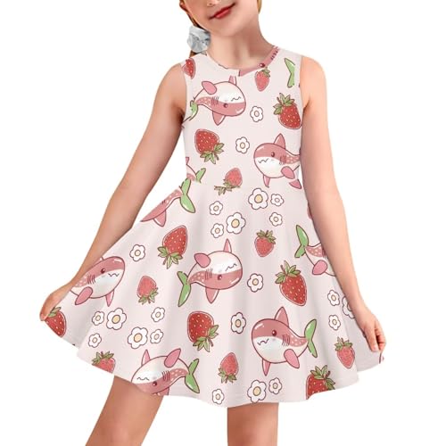 SYtrade Dress for Girls Sleeveless Waisted School Novelty Flared Dress