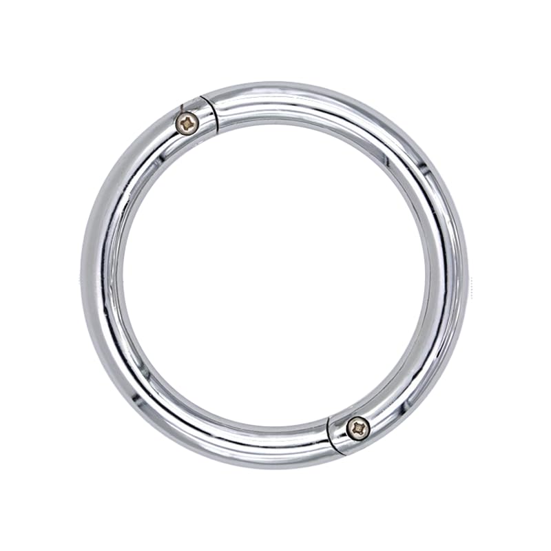 Longtor Carbon Steel Bull Nose Ring - Heavy Duty Cattle Nose Ring & Livestock Tool - Rust Resistant Steel - Easy Insert Secure Lock Farmer Vet Essential (2.76)