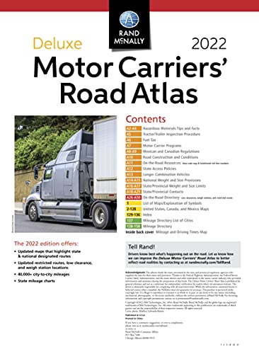 image for Rand McNally 2022 Deluxe Motor Carriers' Road Atlas (Rand McNally Moto