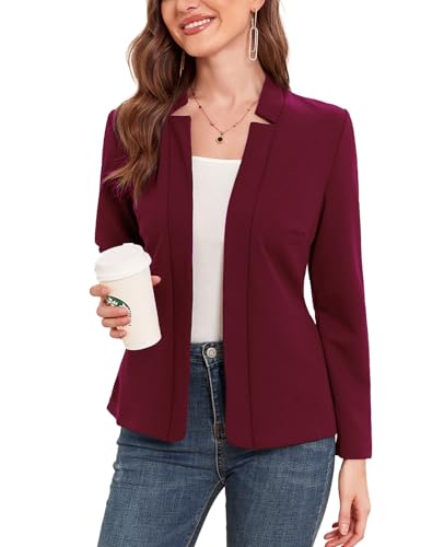 MINTLIMIT Women's Casual Blazer Long Sleeve Open Front Business Work Office Blazer Jacket with Pockets 2025