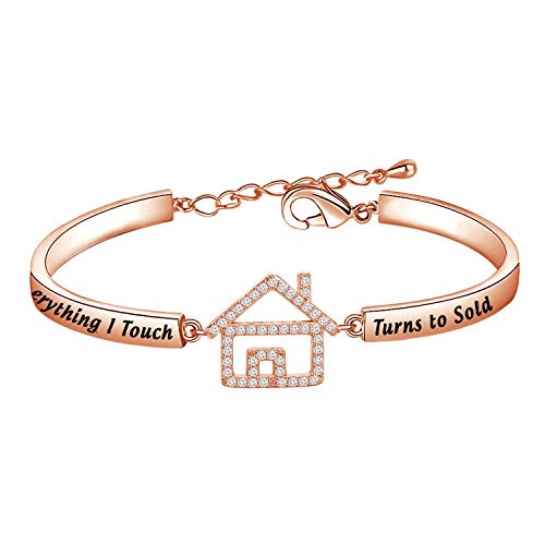 ENSIANTH Realtor Bracelet Everything I Touch Turns to Sold Realtor Jewelry Real Estate Agent Gift Thank You Gift for Realtor (Bracelet RG)