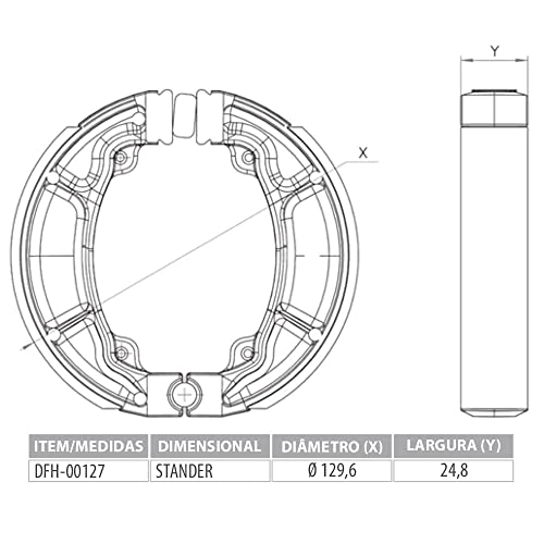 Patim Lona Freio Dia-frag Honda Cg 150 160 Titan Fan C/Mola