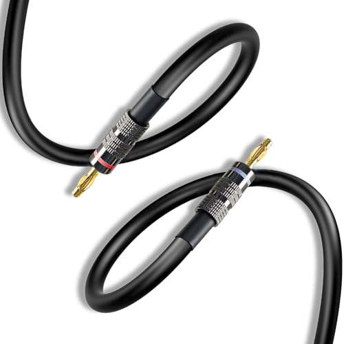 Câble haut-parleur banane mâle-mâle 3m anti-nœud
