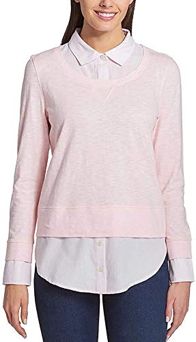 Exclusive Special Tommy Hilfiger Ladies 2-fer Blouse, Variety (M, Pink) 🔥 Flash Sale Tommy Hilfiger Ladies 2-fer Blouse, Variety (M, Pink)