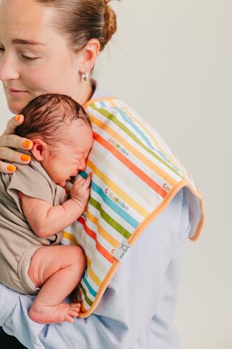 Image of Copper Pearl Baby Burp Cloth Large 21''x10'' Size Premium Absorbent Triple Layer 3-Pack Gift Set CoComelon Friends