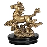 Idée cadeau unique : parfaite pour les célébrations du nouvel an lunaire et du cheval, cette statue de cheval en résine est un choix exceptionnel pour offrir ou collectionner des figurines d'animaux. statue de cheval en résine pour la décoration intérieure. statue de cheval debout