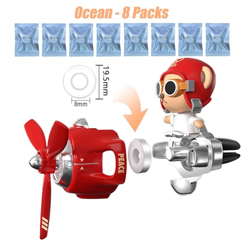 Image of 8 Pack Car Air Vent Clip Freshener Refills Solid, Fragrance Replacement Pads, Circular with holes (Ocean - 8 Packs)