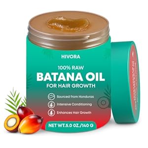 Raw Batana Oil for Hair Growth – 100% Pure & Organic 5oz Batana from Honduras, Dr. Sebi Inspired Cold-Pressed Hair & Scalp Oil, Thickens & Strengthens Natural Hair for Men & Women