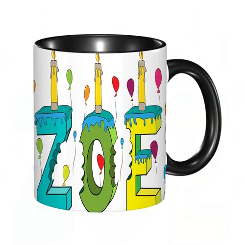 HRRASFAZF Taza divertida de cerámica de 11 onzas,Zoe, diseño de nombre de niña con temática social, festivo y colorido co,Tazas Originales de Desayuno - Graciosos Ideas para Regalos - Cerámica 330 ml HRRASFAZF Taza divertida de cerámica de 11 onzas,Zoe, diseño de nombre de niña con temática social, festivo y colorido co,Tazas Originales de Desayuno - Graciosos Ideas para Regalos - Cerámica 330 ml