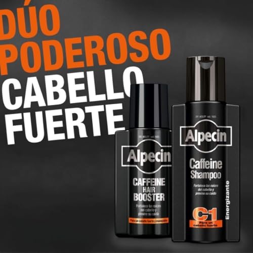 Alpecin Caffeine Hair Booster 2x 200 ml | Locion anticaida cabello hombre | Tratamiento para caida de pelo hombre | Tratamientos contra alopecia areata androgenetica | Producto para evitar caida pelo