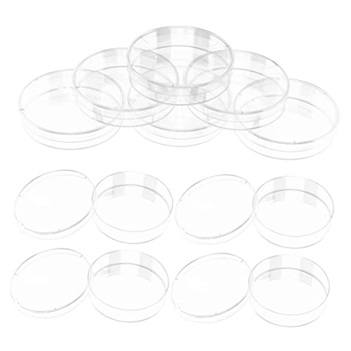 CIYODO 30pcs Plastic Lab Petri Dish Lids Culture Plates for Classroom Teaching Lab Use PDA Petri Dishes Smooth Surface 70mm Size