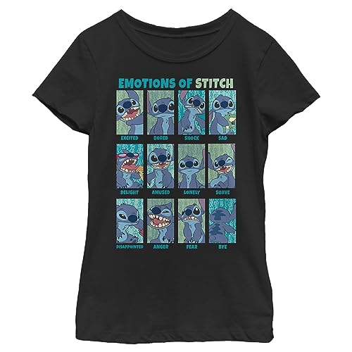 Disney Girl's Stitch Emotion T-Shirt