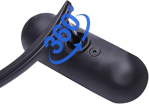 Miniatura 7 de Negro 0.315 in 0.394 in motocicleta mini oval retrovisor espejos para Dyna Softail Touring Sportster 883 1200 Electra Glide Cruisers Choppers