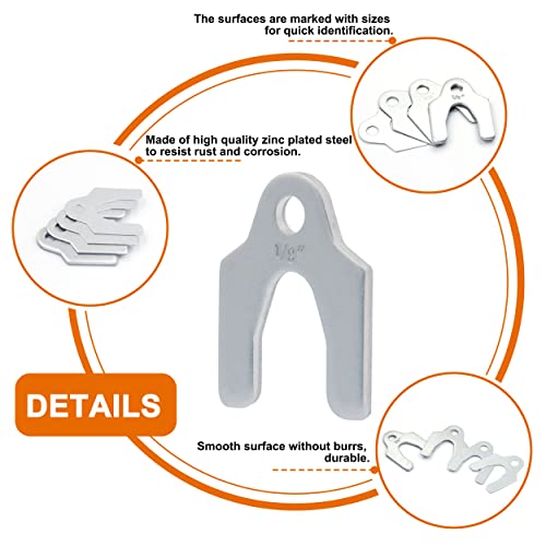 Ispinner 48Pcs Auto Alignment Body Shim Assortment Kit, 1/64" 1/32" 1/16" 1/8" Universal Shims For Adjusting Body Parts Or Camber Alignment #TOP2