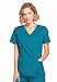 Cherokee  Women's Workwear Scrubs Core Stretch Mock Wrap Top, Caribbean Blue, Small