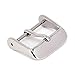 Wellfit 2 Pack Watch Straps Bands Buckle Replacement, Watch Band Clasp, Choice of Color and Size, Vacuum PVD Finish, (18mm, Silver)