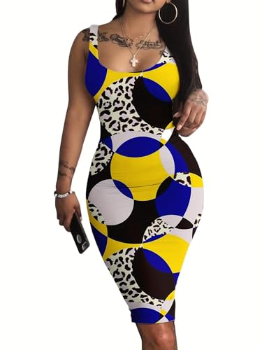 Image of Mrskoala Women Midi Tank Dresses Sexy Club Casual Dress Summer