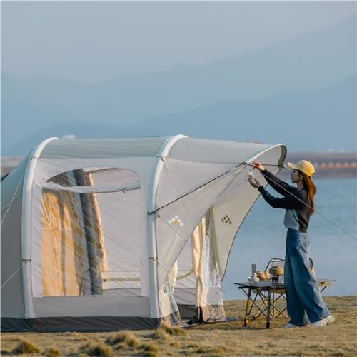 Carpa de camping portátil inflable 2 habitaciones y sala miniatura 5