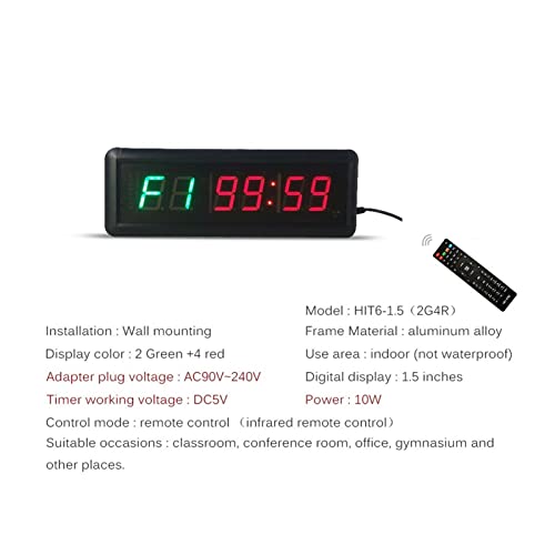 Temporizador digital LED programable para gimnasio miniatura 6