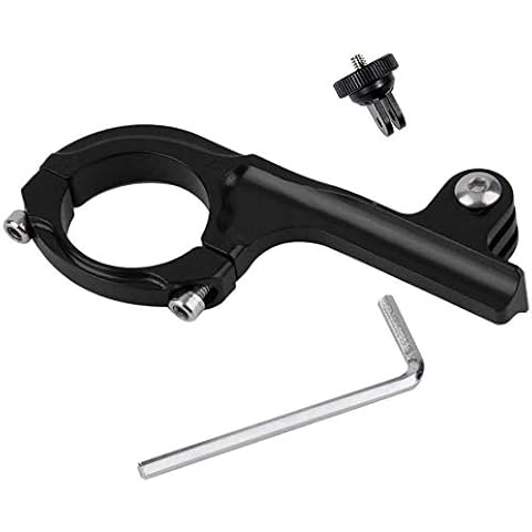 VVHOOY Aluminum Bike Bicycle Motorcycle Handlebar Mount Adapter Compatible with Gopro Hero 7/6/5 Session/4/AKASO Brave 4/5/v50/EK7000/YI Discovery/Campark/Crosstour 1080P&4K Action Camera Cover