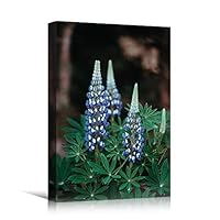 Canvas Wall Art Blue Fields Bohemian Colorful Floral Group Multicolor Photography - 12x18 inches