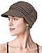 Winitas Chemo Headwear for Women Cancer Caps for Chemotherapy Patients Dark Brown Grey