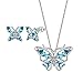 Produktbild Aurora Tears Schmetterling Halskette 925 Sterling Silber Blau Anhänger Tiere Charm Schmuck Geschenk für Frauen und Mädchen DS0036W